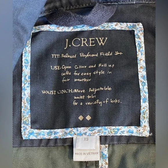J. Crew Relaxed Boyfriend Utility Jacket Women’s Size XS - Picture 6 of 6